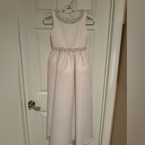David’s Bridal white dress with pearl beading. Girls size 8